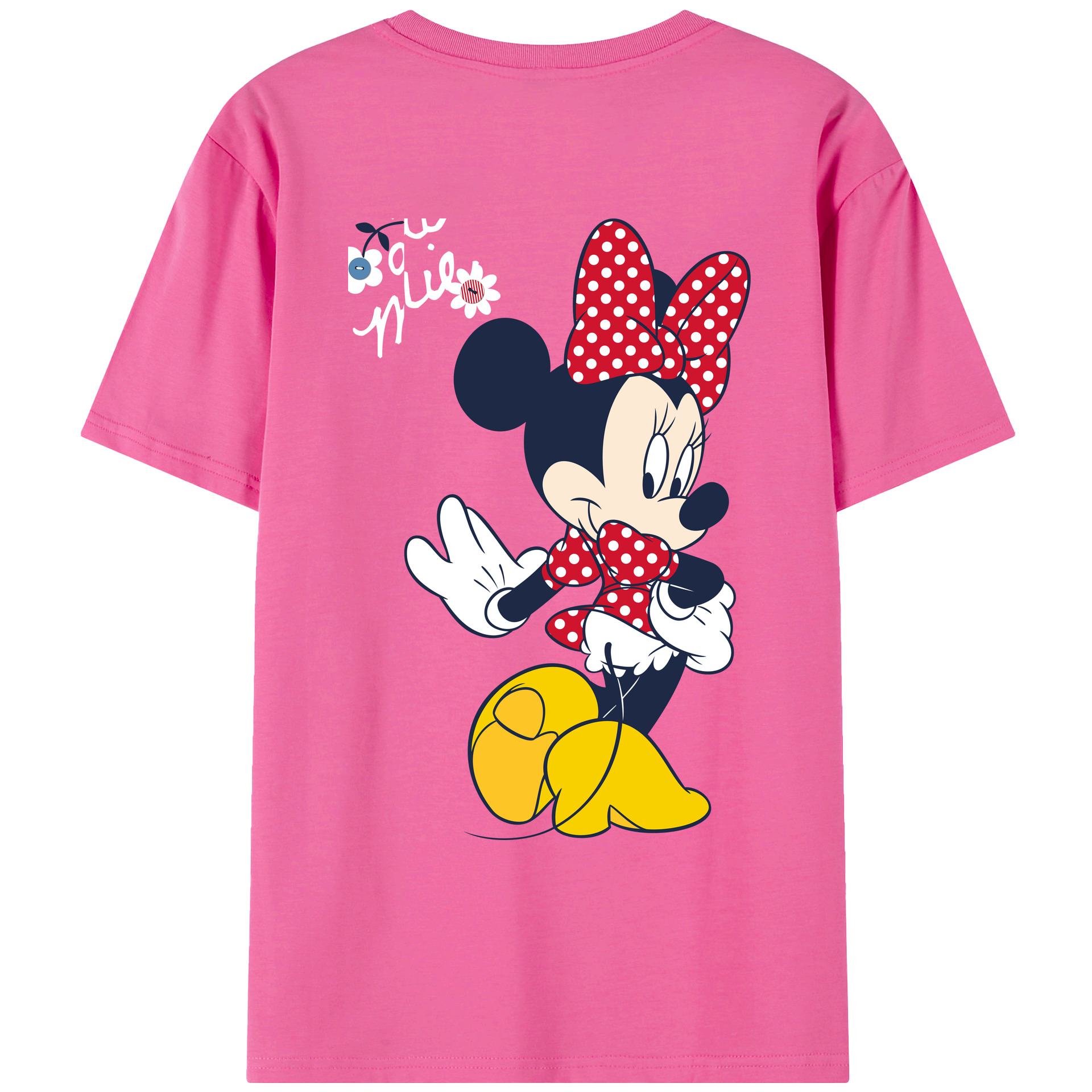 （画像用） ミッキーマウス Mickey Mouse レディース半袖Tシャツ(バックプリント)
